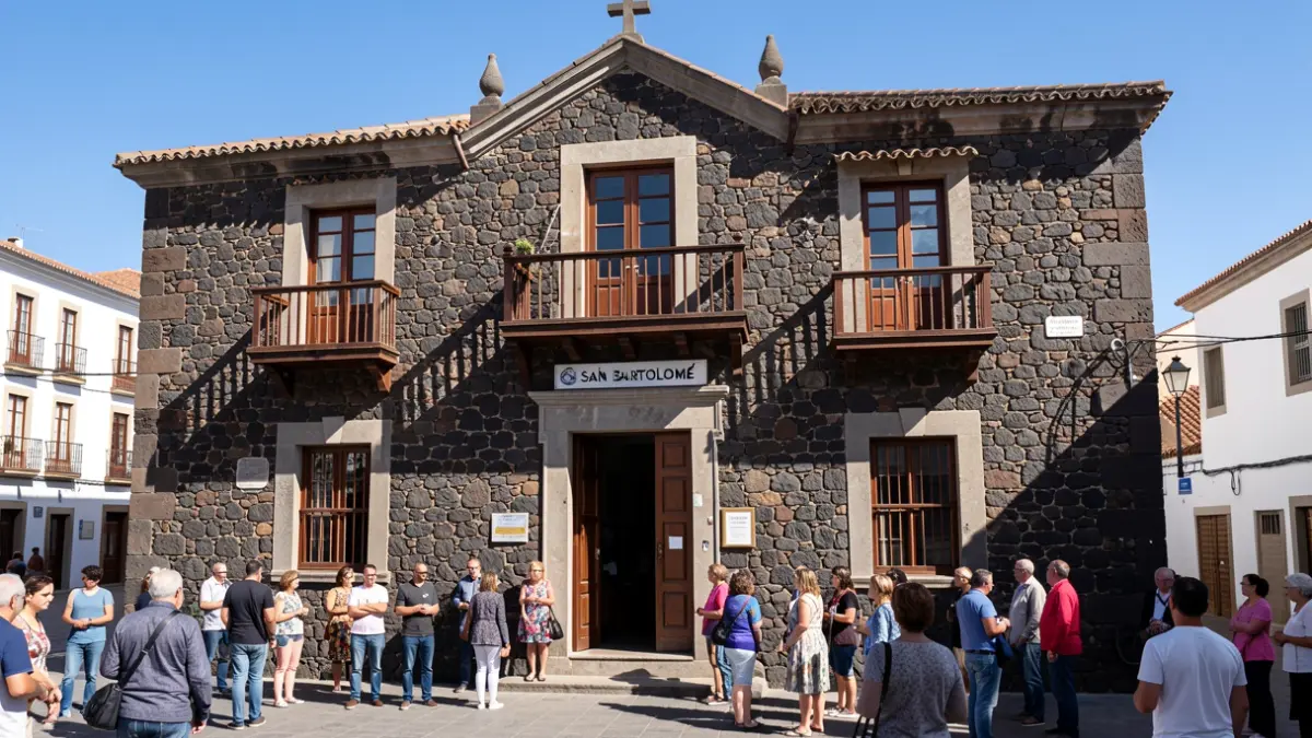 Fachada del Ayuntamiento de San Bartolomé en Lanzarote.