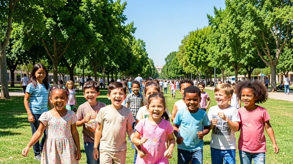 Imagen genérica de niños saharauis jugando al aire libre en Canarias.