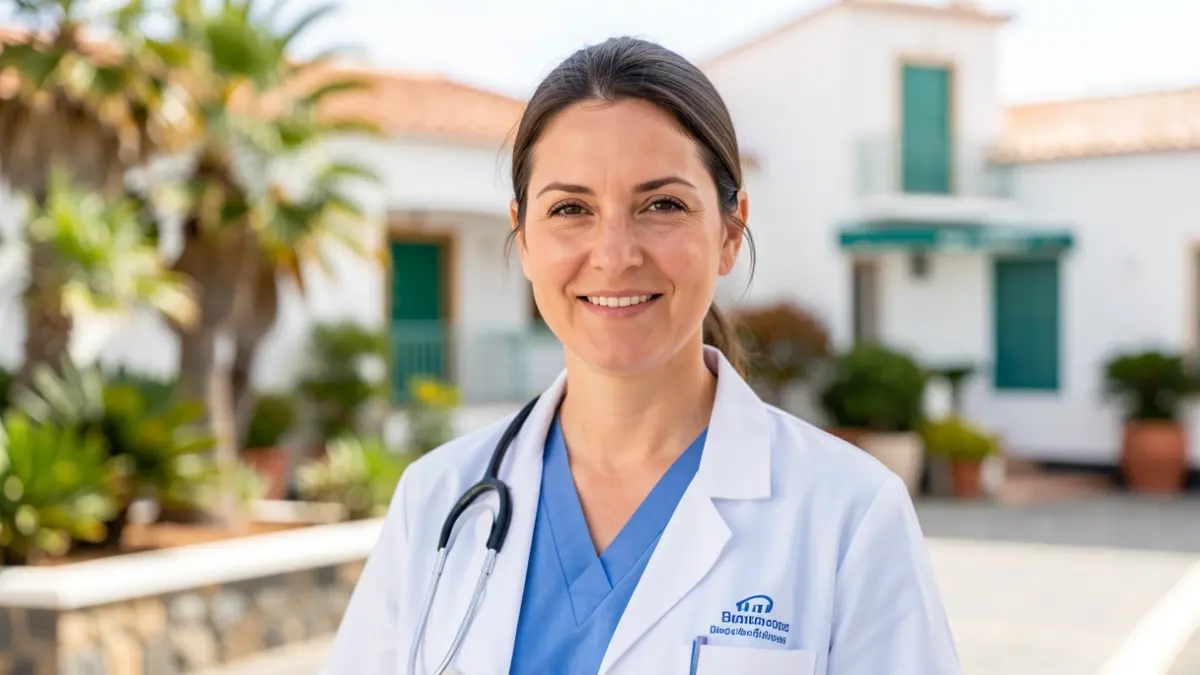 Generic image of a healthcare professional in a Canary Islands health center.