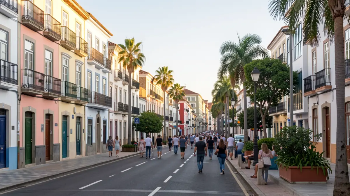 Imagen genérica del centro de Santa Cruz de Tenerife con arquitectura variada y luz de tarde.