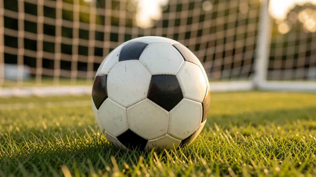 Generic image of a soccer ball on grass.