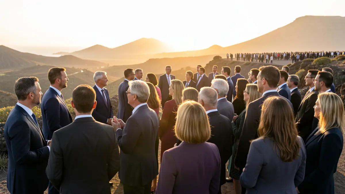 Generic image of diverse professionals looking towards the horizon in Gran Canaria.