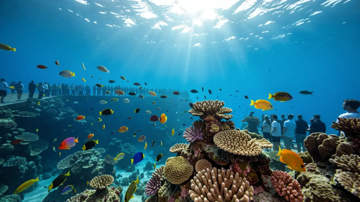 Generic image of Canary Islands seabed with fish and corals.