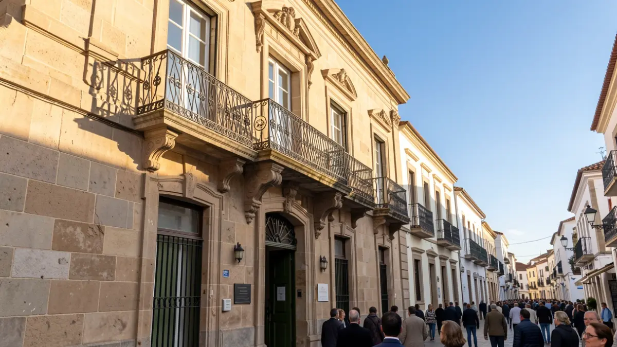 Fachada del Ayuntamiento de Tegueste durante una jornada soleada.