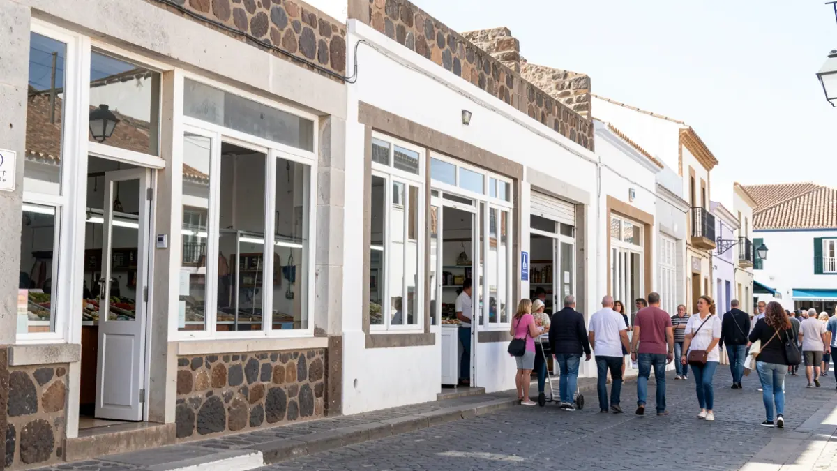Mercado municipal de Telde con puestos vacíos a la espera de ser licitados.