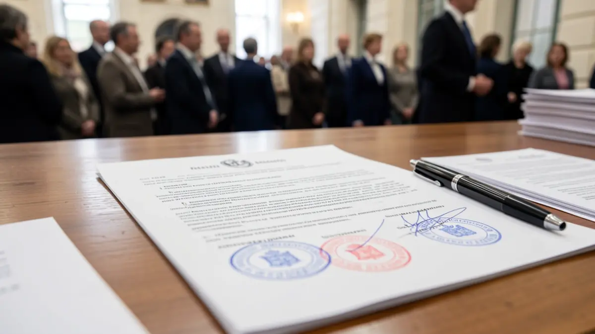 Generic image of an official document with seals.