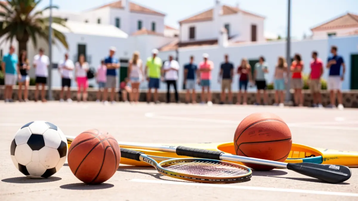 Generic image of various outdoor sports equipment in the Canary Islands.
