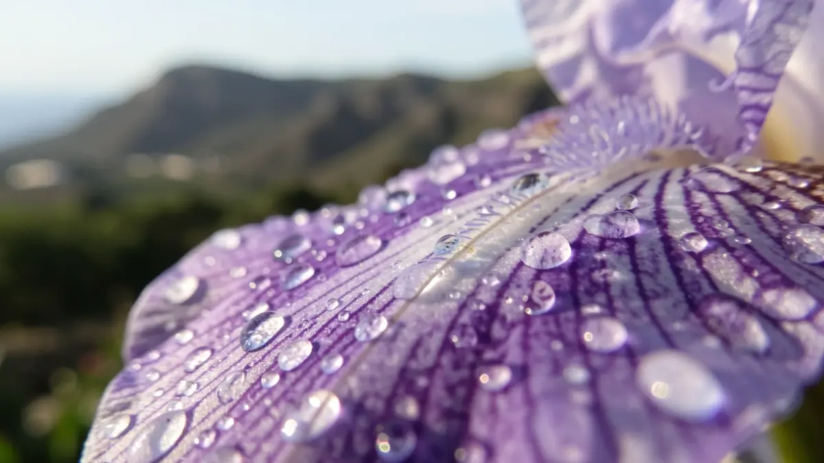 Imagen de detalles diminutos de una flor capturados con macrofotografía.