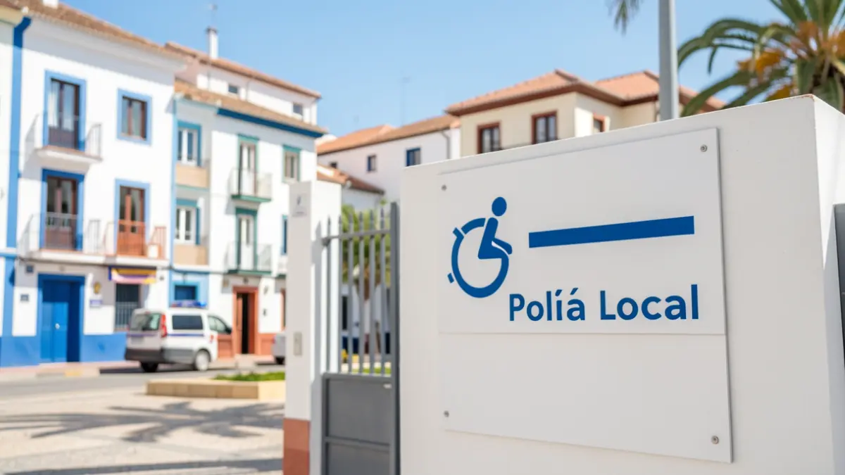 Imagen genérica de la entrada de una oficina de Policía Local en Canarias.