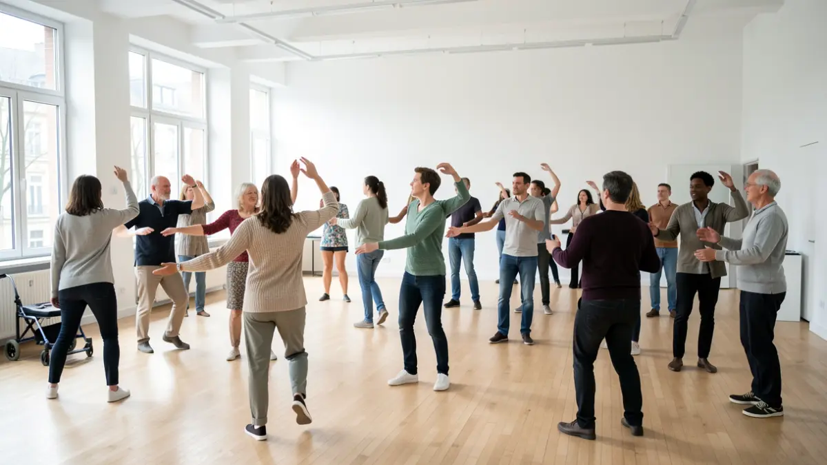 Imagen genérica de personas participando en un taller de danza y teatro inclusivo.