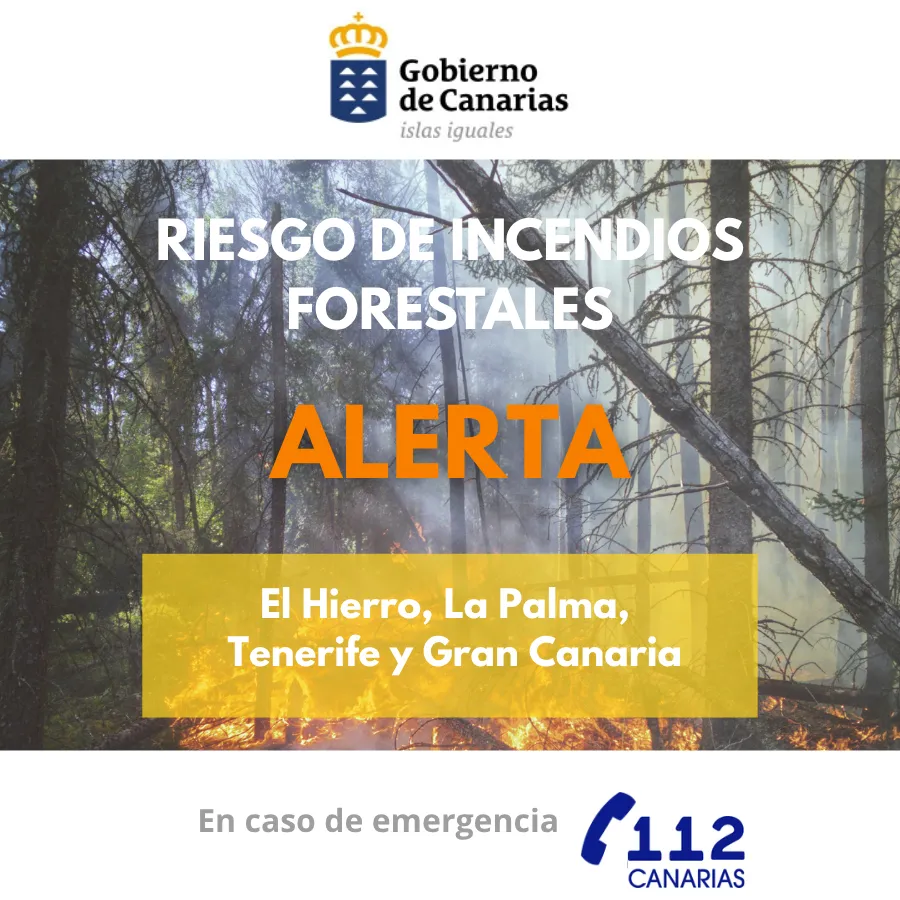 Canarias en alerta por riesgo de incendios forestales ante la ola de calor