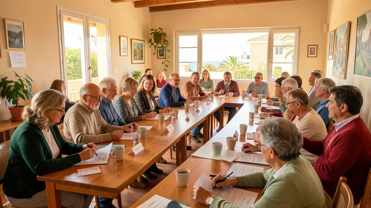 Generic image of a community meeting in the Canary Islands for budget voting.