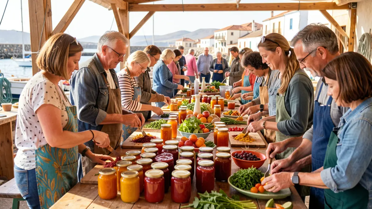 Workshop on making preserves with local products at the Candelaria Fishing Center.