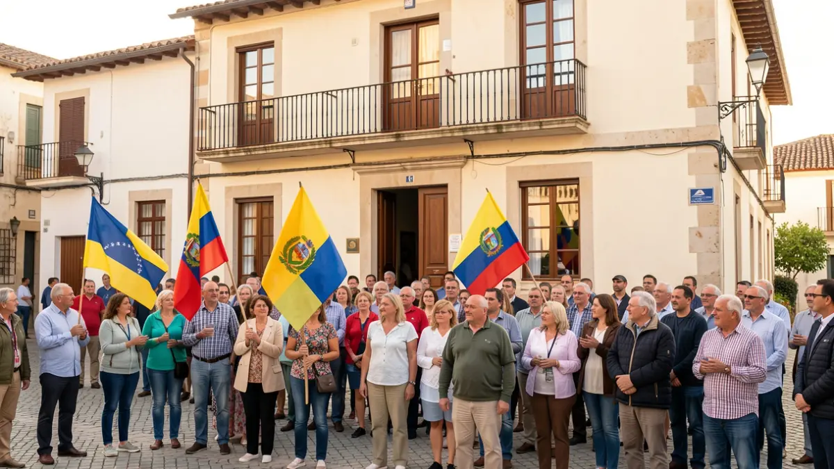 Imagen genérica de una recepción institucional en el Ayuntamiento de Candelaria con representantes del Hogar Canario Venezolano.