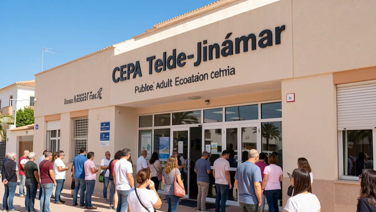 Fachada del centro educativo CEPA Telde-Jinámar en Telde.