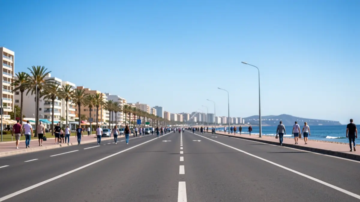 Generic image of the Avenida Marítima in Gran Canaria closed to traffic.