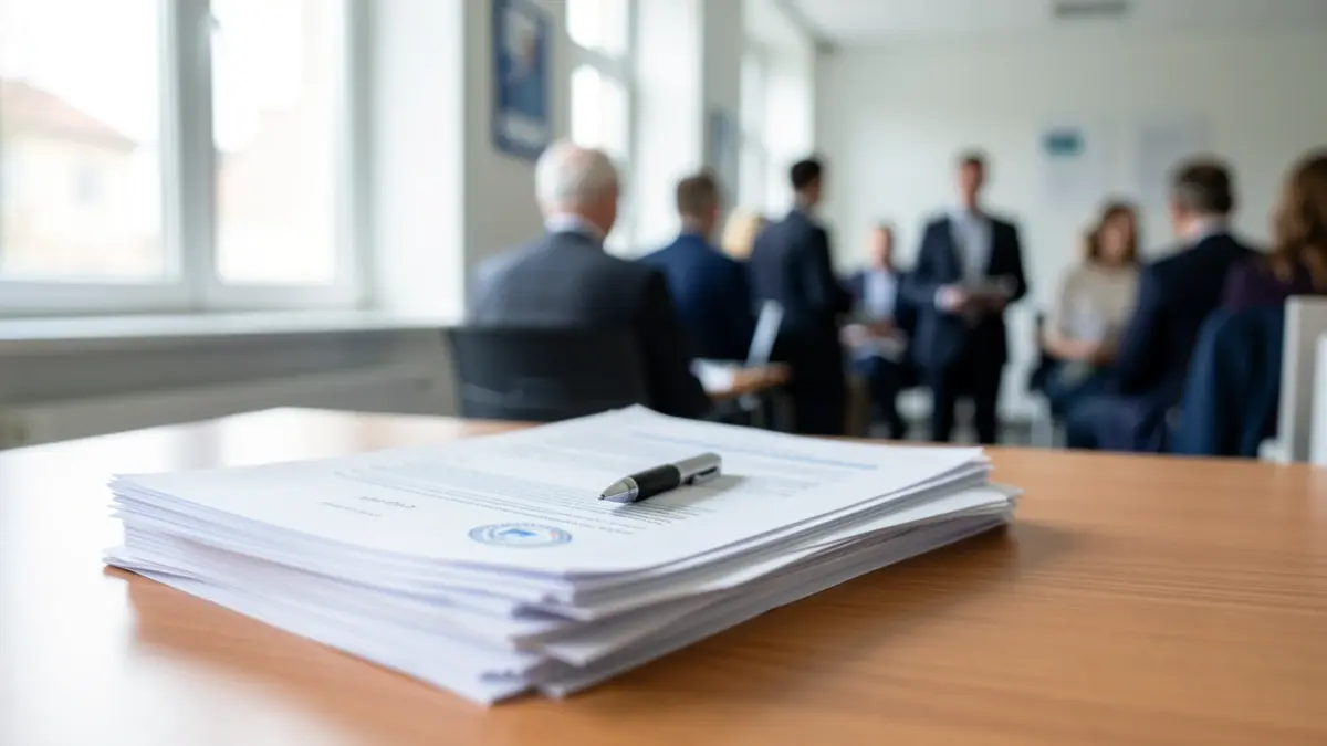 Generic image of administrative documents on an office desk.