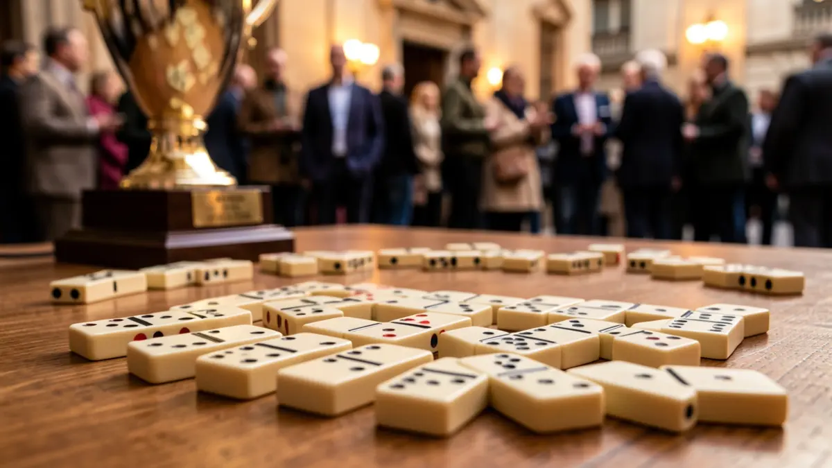 Generic image of domino tiles arranged for a win.