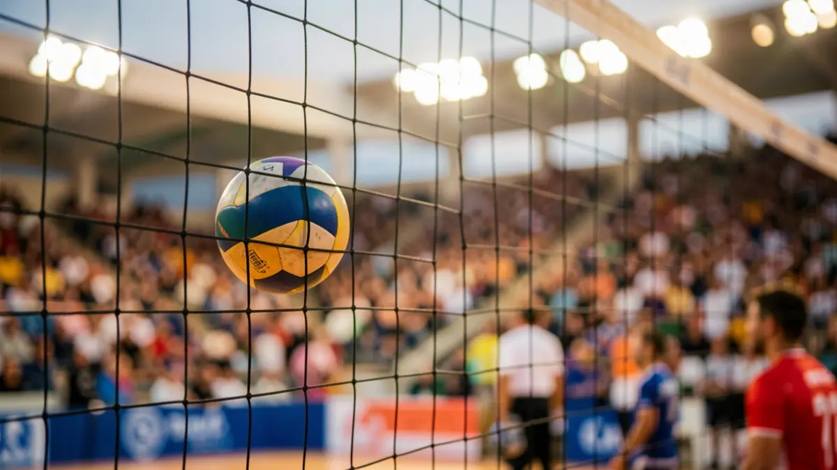 Generic image of a volleyball net with a ball.