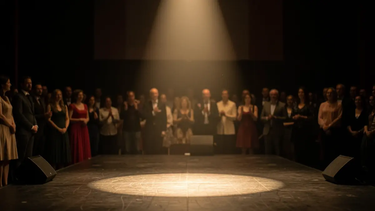Imagen genérica de un escenario de teatro vacío con un foco de luz.