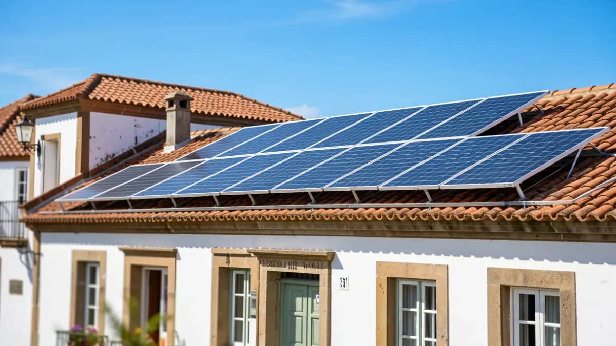 Installation of solar panels on the roof of the Santa María de Guía Town Hall.