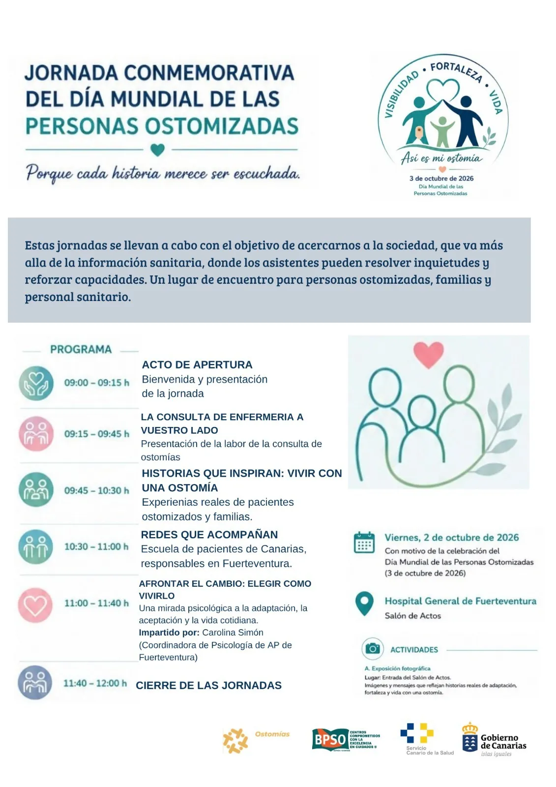 Hospital de Fuerteventura organiza jornada por el Día Mundial de las Personas Ostomizadas