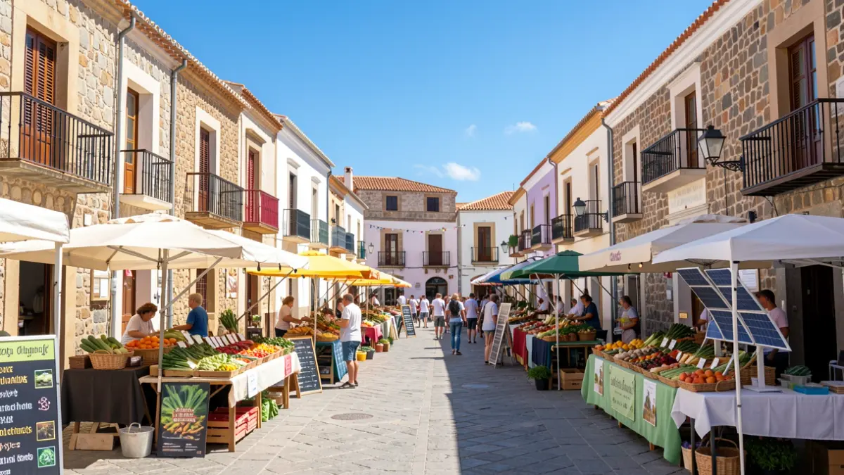 Image of Plaza de la Candelaria in Ingenio during the presentation of sustainability and local product fairs.