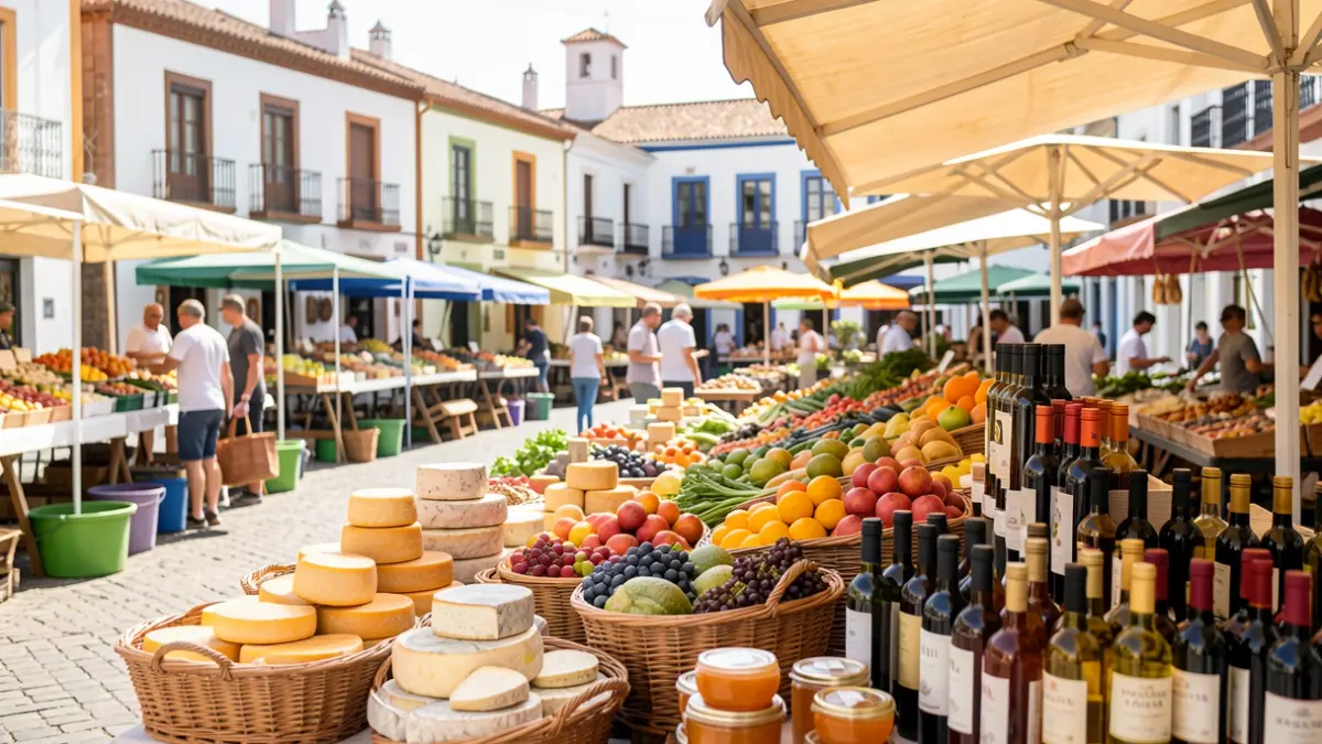 Imagen de la Feria Km.0 Gran Canaria – Sureste en Ingenio, con puestos de productos locales.