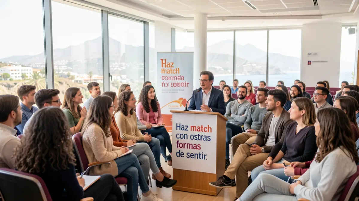 Imagen de una jornada sobre salud mental y adolescencia en Tenerife, con jóvenes y profesionales interactuando.