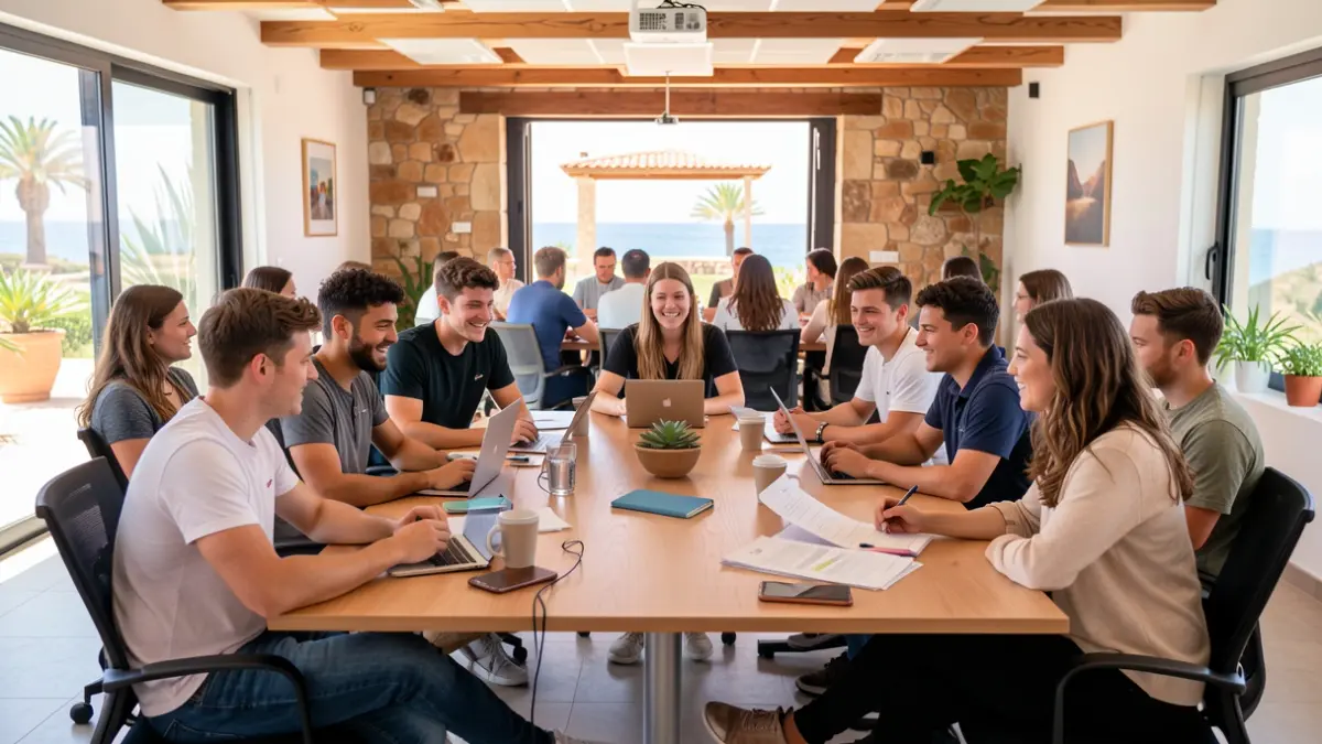 Jóvenes socialistas reunidos en Fuerteventura para debatir el futuro de la isla.