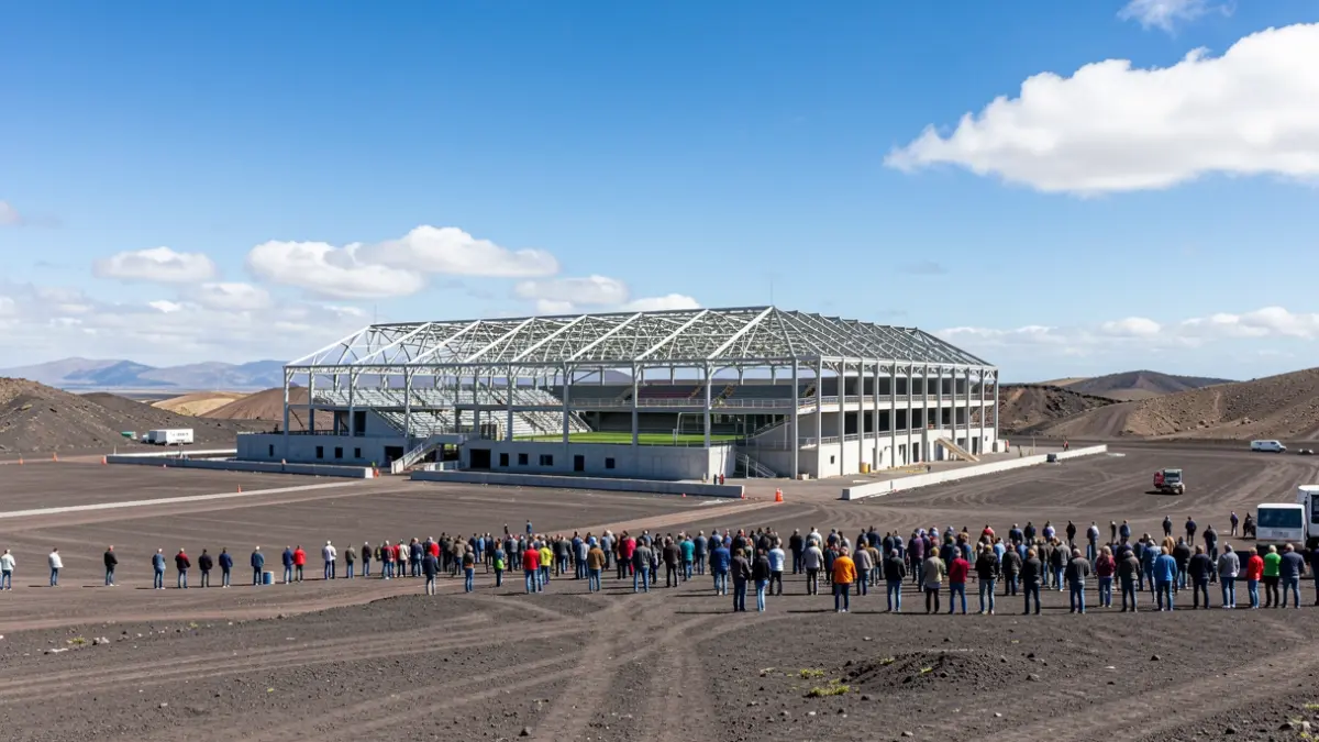 Proposal for a modular stadium in La Laguna.