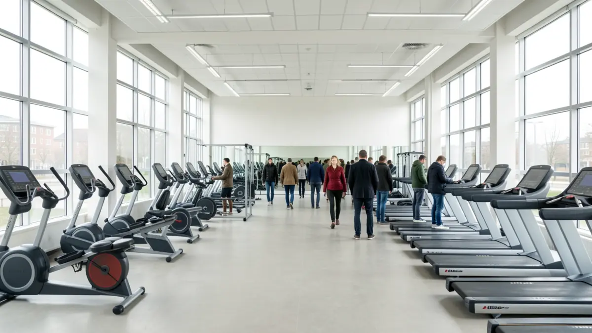 Generic image of an empty fitness and cardio room.