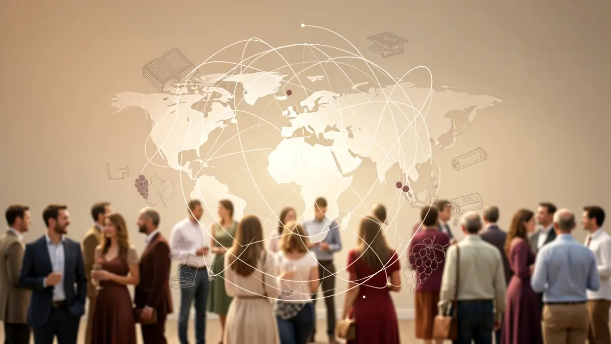 Imagen genérica de colaboración internacional en el sector del vino y la agricultura.