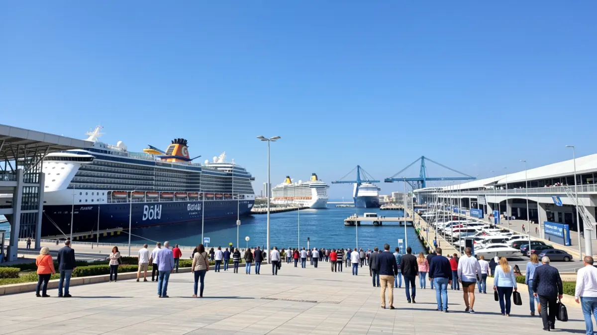 Generic image of the Port of Las Palmas with its cruise terminals.