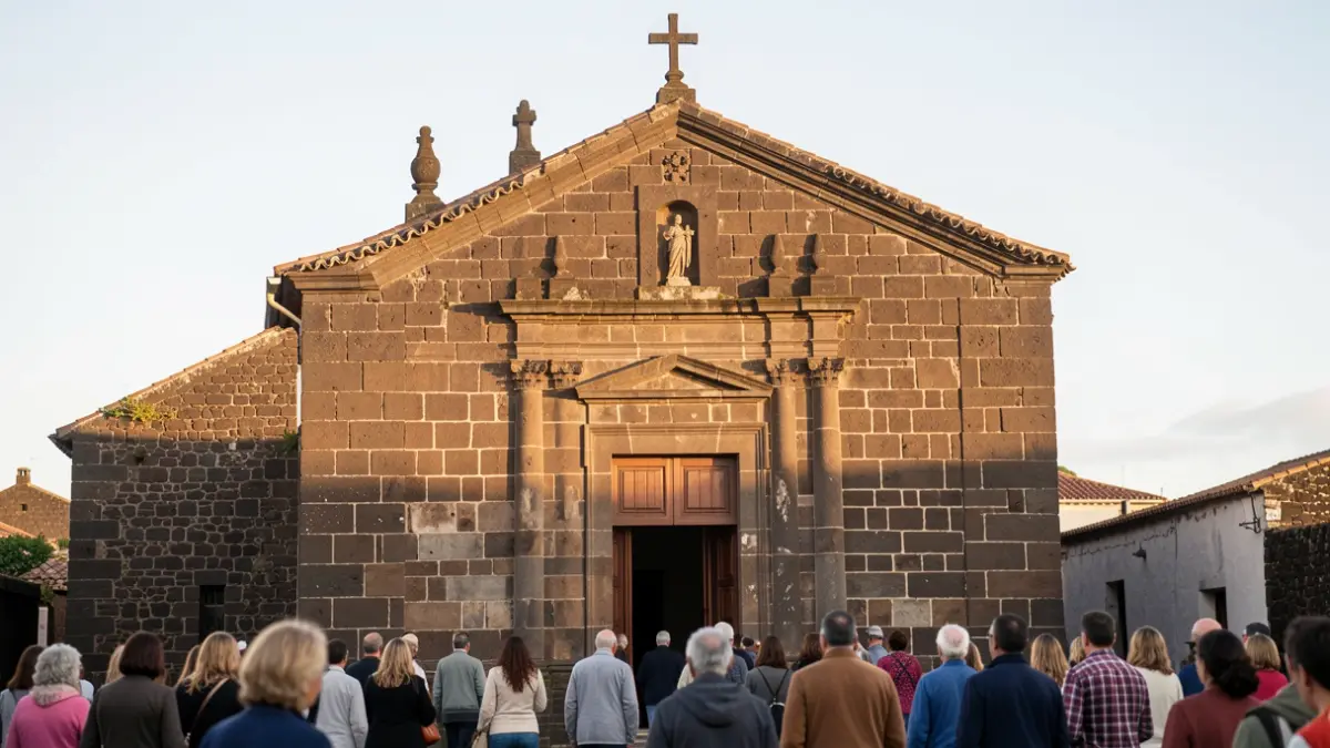 Facade of the Ermita de San Vicente in Los Realejos.
