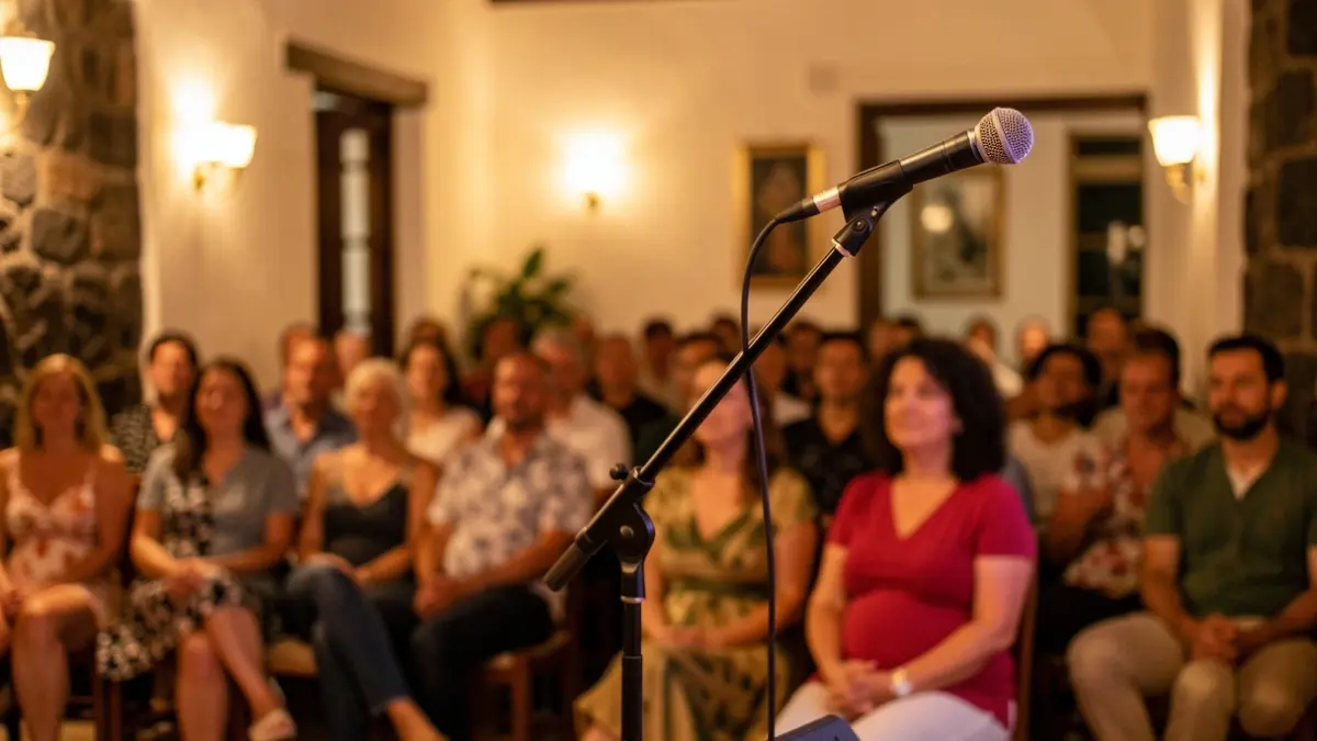 Generic image of a cultural event in the Canary Islands, featuring an audience and a stage.