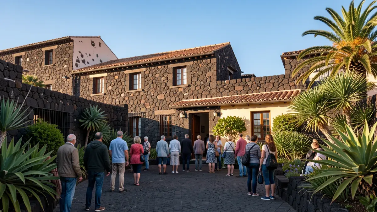 Imagen genérica de arquitectura tradicional canaria con vegetación.