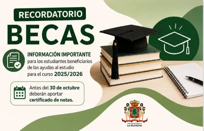 Plazo ampliado para ayudas al estudio en La Guancha: 30 de octubre