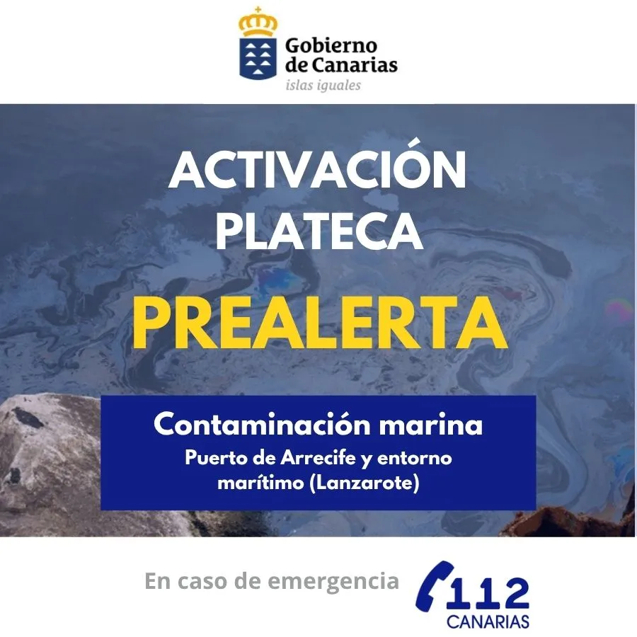 Prealerta por contaminación marina en Arrecife tras hundimiento de pesquero