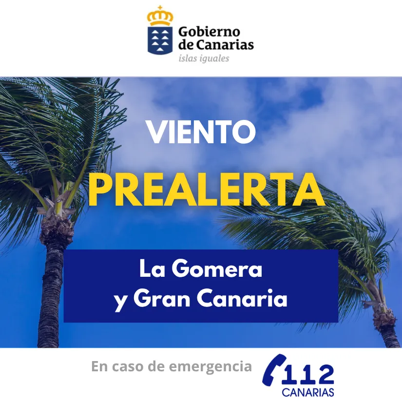 Prealerta por viento en Gran Canaria y La Gomera