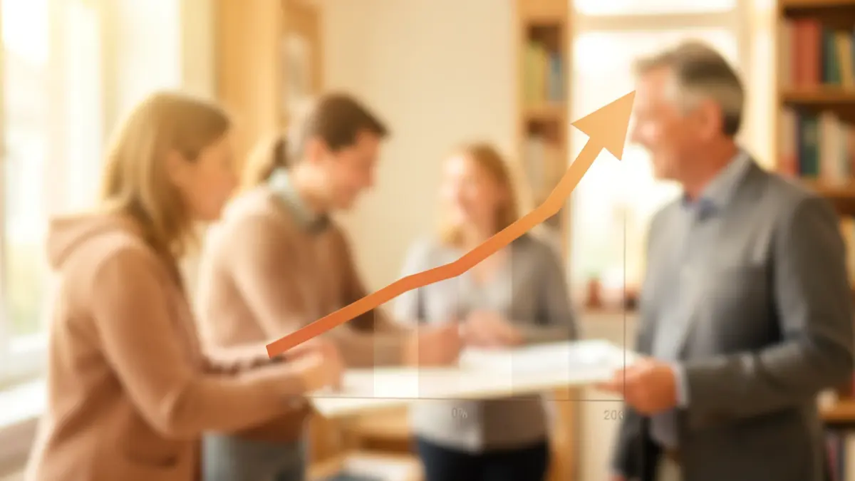 Generic image of social services statistics with abstract figures.
