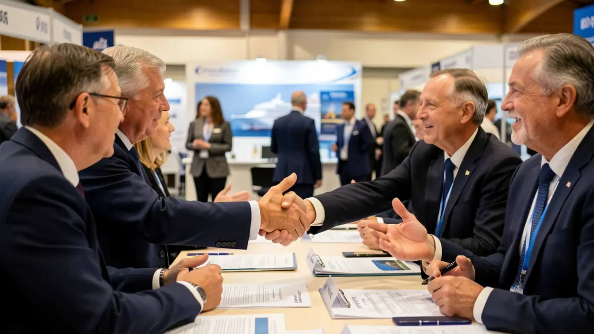 Generic image of a professional meeting at an international cruise conference.
