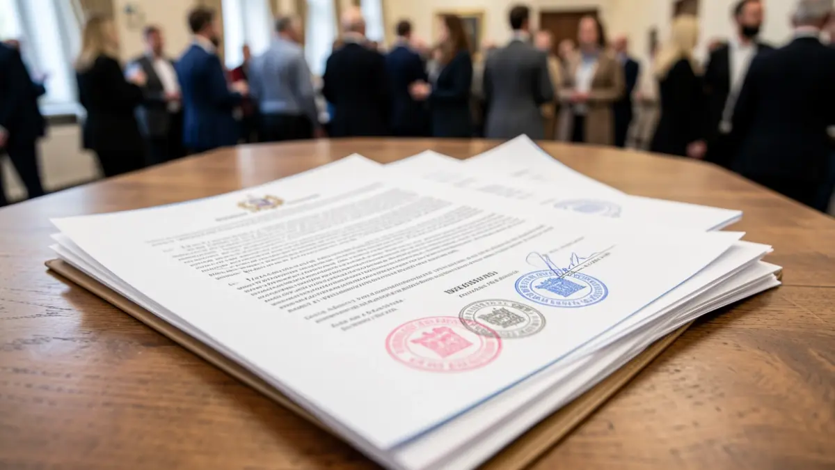 Generic image of an official document with seals.