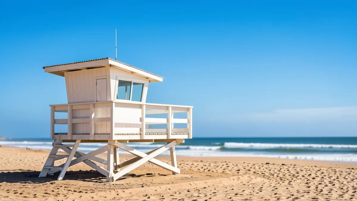 Lifeguard tower on a beach in Fuerteventura.
