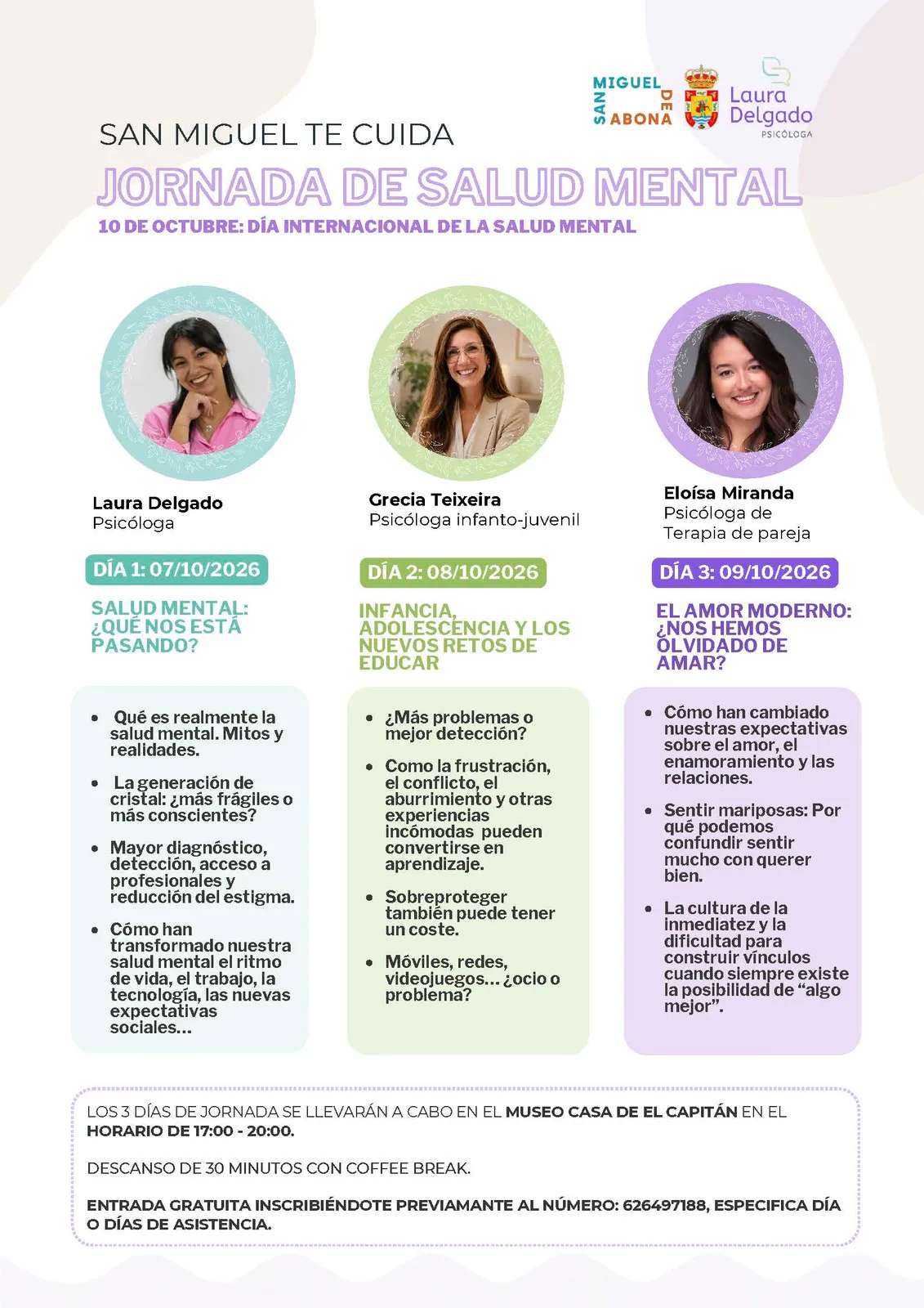 San Miguel de Abona organiza Jornadas de Salud Mental