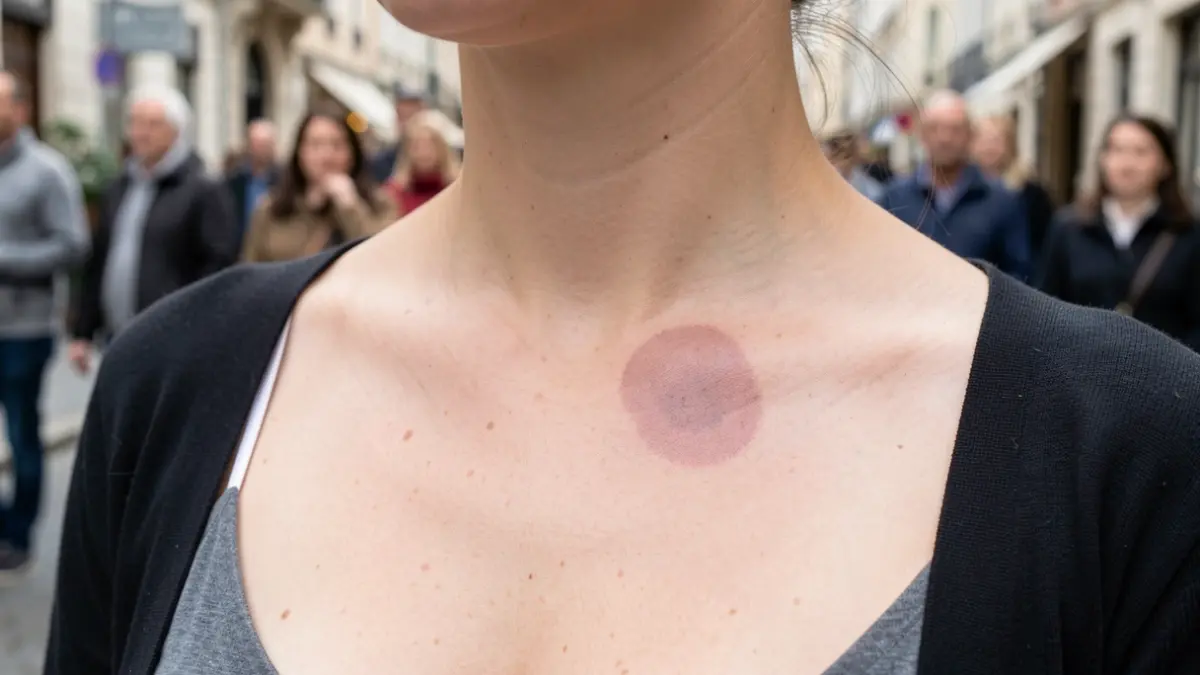 Imagen de una reconstrucción de areola mamaria mediante micropigmentación.