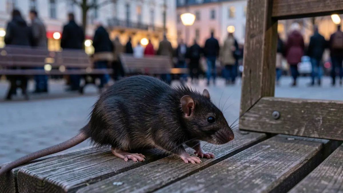 Close-up of a rodent in Plaza del Príncipe, Santa Cruz de Tenerife.
