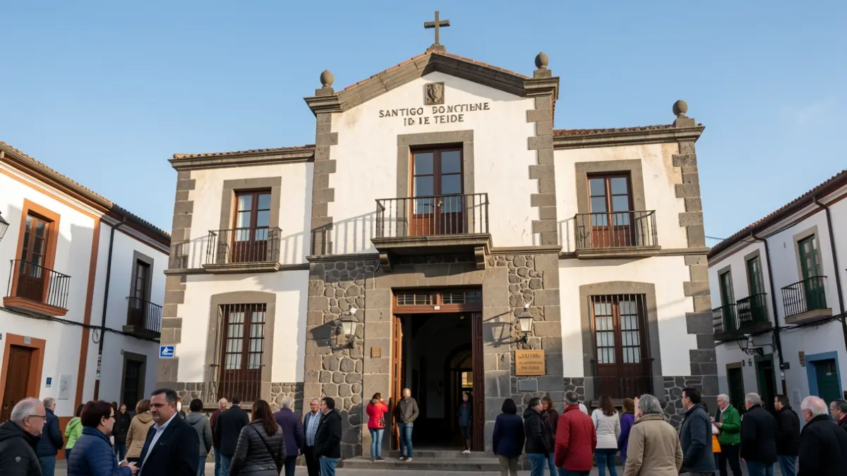 Facade of the Santiago del Teide Town Hall.