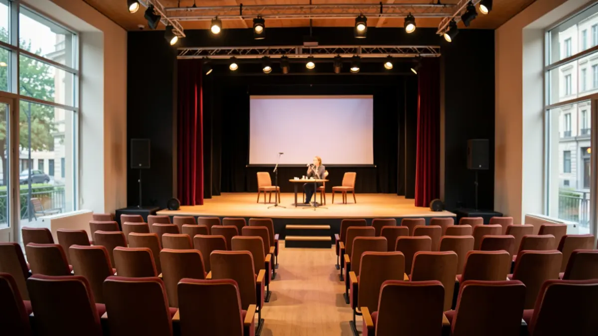 Generic image of a modern cultural space set up for a show.