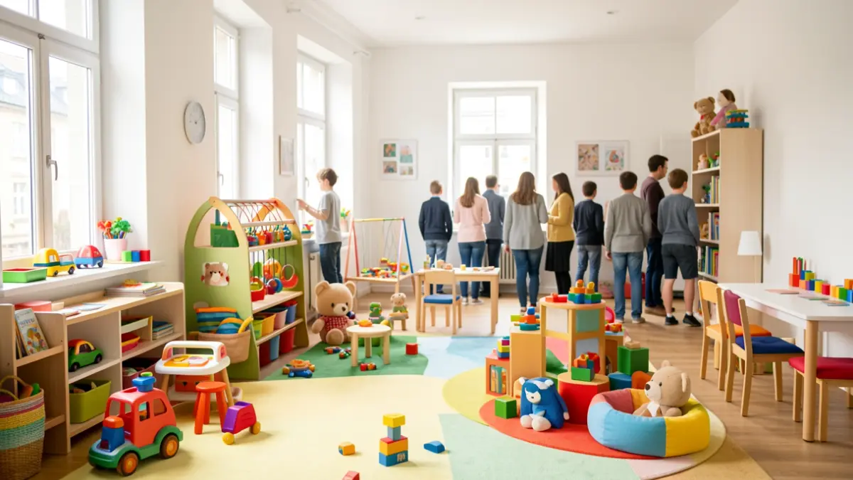 Imagen genérica de una ludoteca infantil con juguetes nuevos y coloridos.